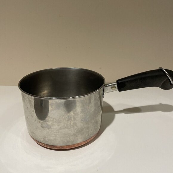 Revere Ware 1 1/2 Quart Stainless Steel Sauce Pan with Lid Clinton ILL USA VTG - Picture 7 of 11